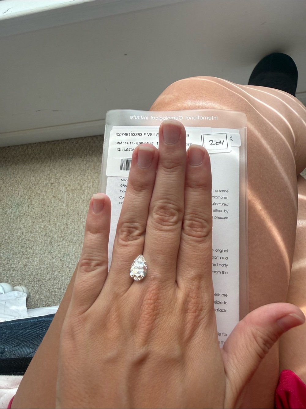 Pear-Shaped Lab Grown Diamond